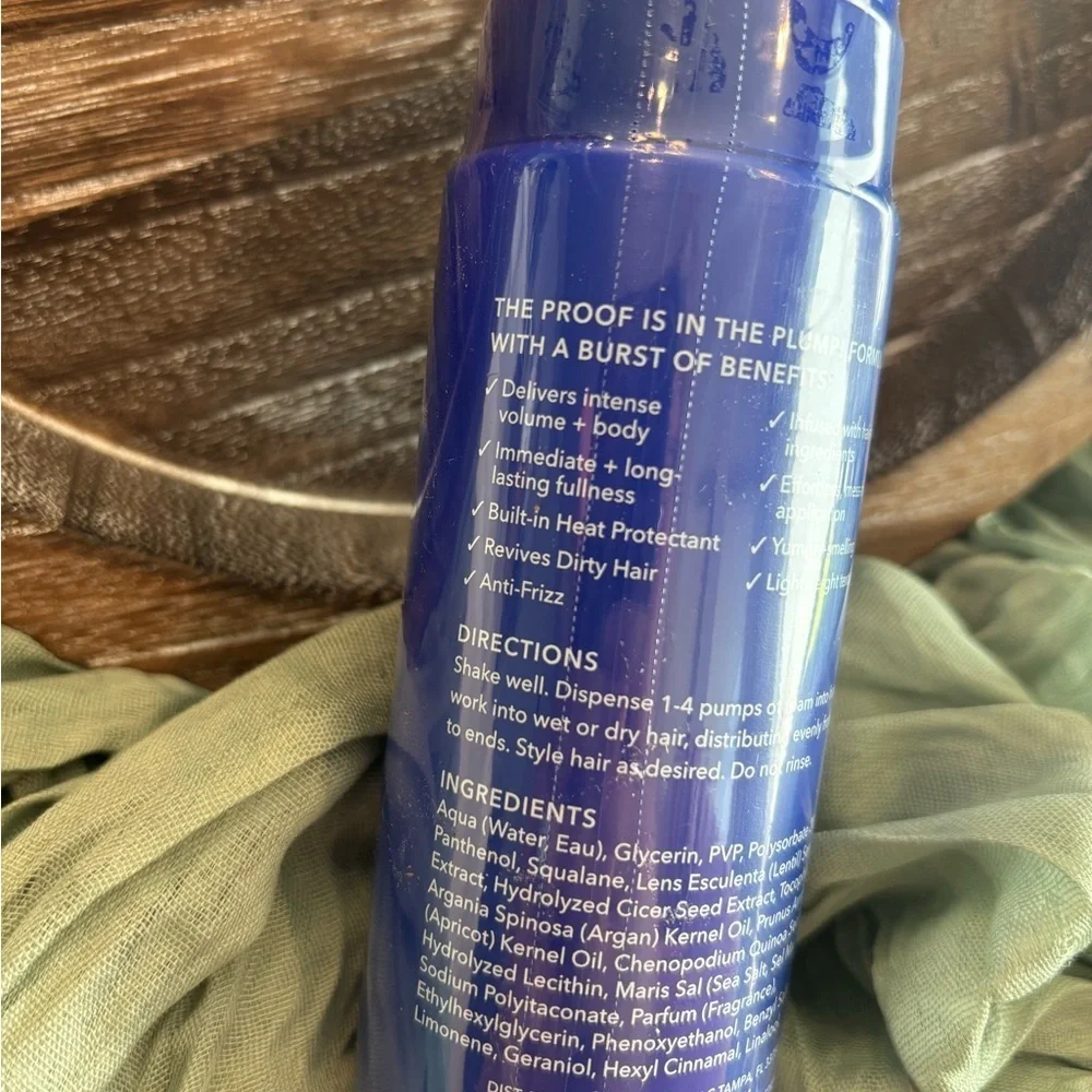 Nakery Beauty Bombshell Burst Plump Lift Hair Styling Foam Full Size 6.76oz